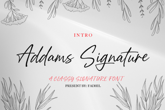 Addams Signature: A Handwritten Font for Business Branding