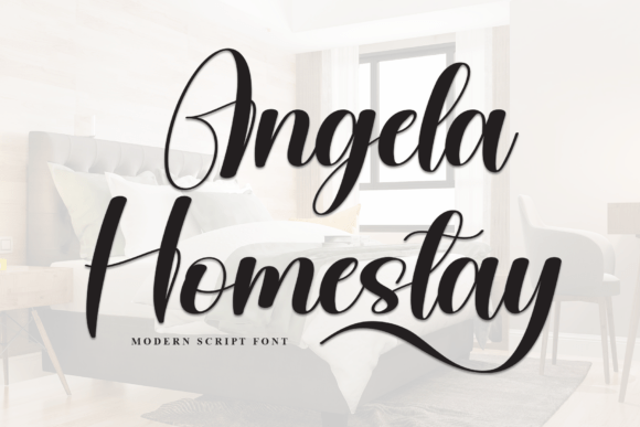 Angela Homestay: A Script Font for Elegant Web Design