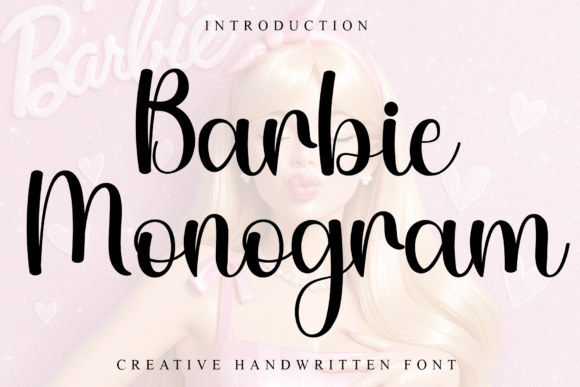 Barbie Monogram: A Festive Script Typeface for Holiday Branding