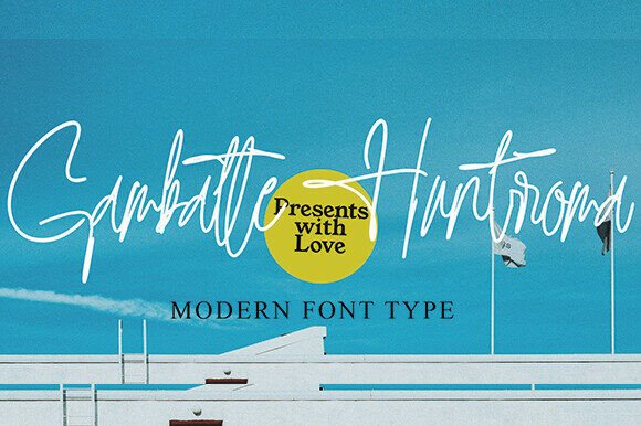 Gambatte Huntrroma: A Modern Script Font for Digital Designers