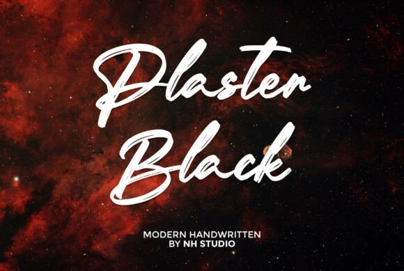 Plaster Black Typeface: Bold Handwritten Script for Branding