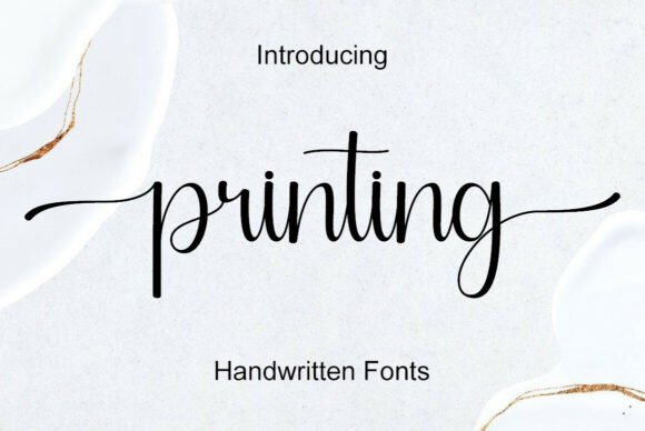 Printing: A Graceful Script Font for Thoughtful Brand Design
