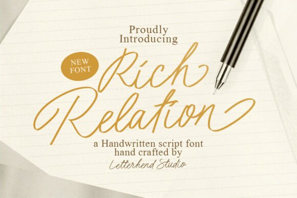 Rich Relation: A Graceful Handwritten Font for Editorial Warmth