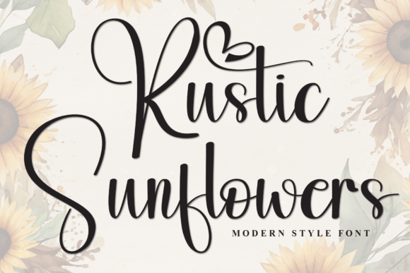 Rustic Sunflowers Script Font for Web Designers