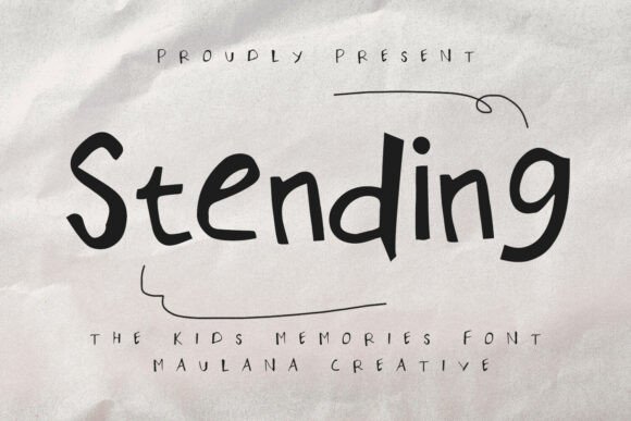 Stending: A Playful Handwritten Font for Editorial Design