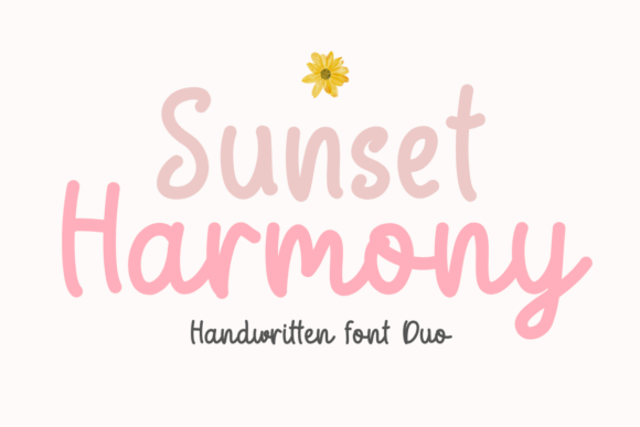 Sunset Harmony: A Handwritten Font Duo for Consistent Branding