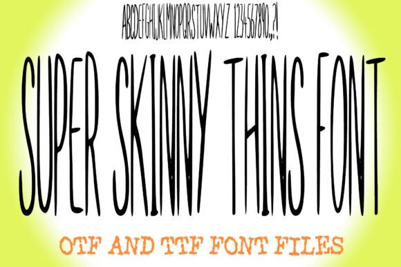 Super Skinny Thins: A Quirky Tall Typeface for Web Design