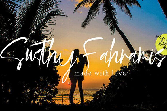 Susthy Fahramis: A Romantic Script Font for Handmade Products